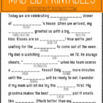 Thanksgiving Mad Libs Printable Thanksgiving Mad Lib Thanksgiving