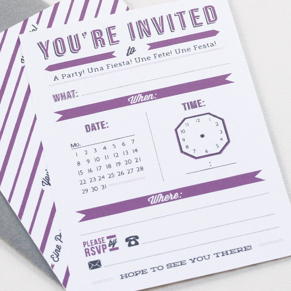 Time Card Invitation Printable By Basic Invite