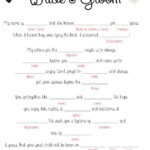 Wedding Mad Lib Game Printable Leave A Note For The Bride