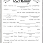 Wedding Mad Libs DIY Printable Pdf File Etsy