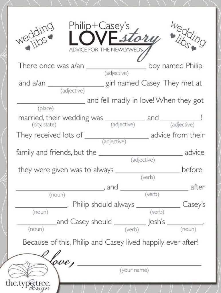 Wedding Mad Libs DIY Printable Pdf File Etsy