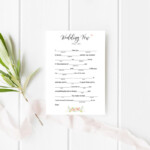 Wedding Vow Mad Libs Printable Digital File For Bridal Shower Etsy