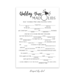 Wedding Vows Mad Libs Bridal Shower Game Printable Simple Etsy In