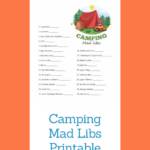 10 Best Camping Mad Libs Printable Printablee