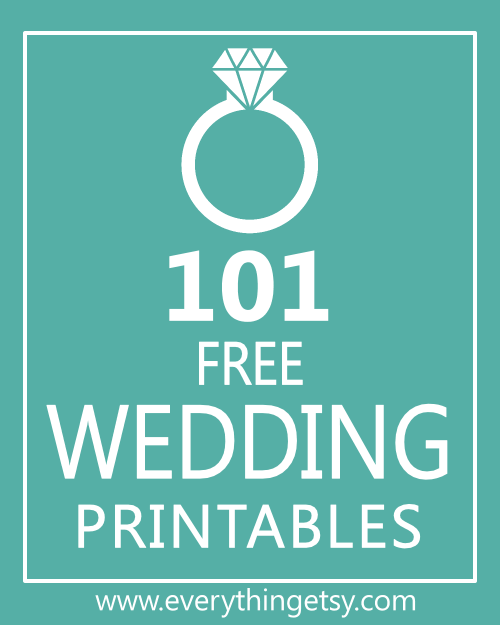 101 Wedding Printables free EverythingEtsy