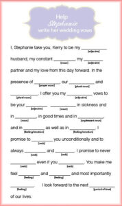 15 Mad Libs For Your Wedding BestBride101