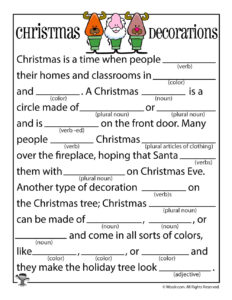 32 Interesting Christmas Mad Libs KittyBabyLove