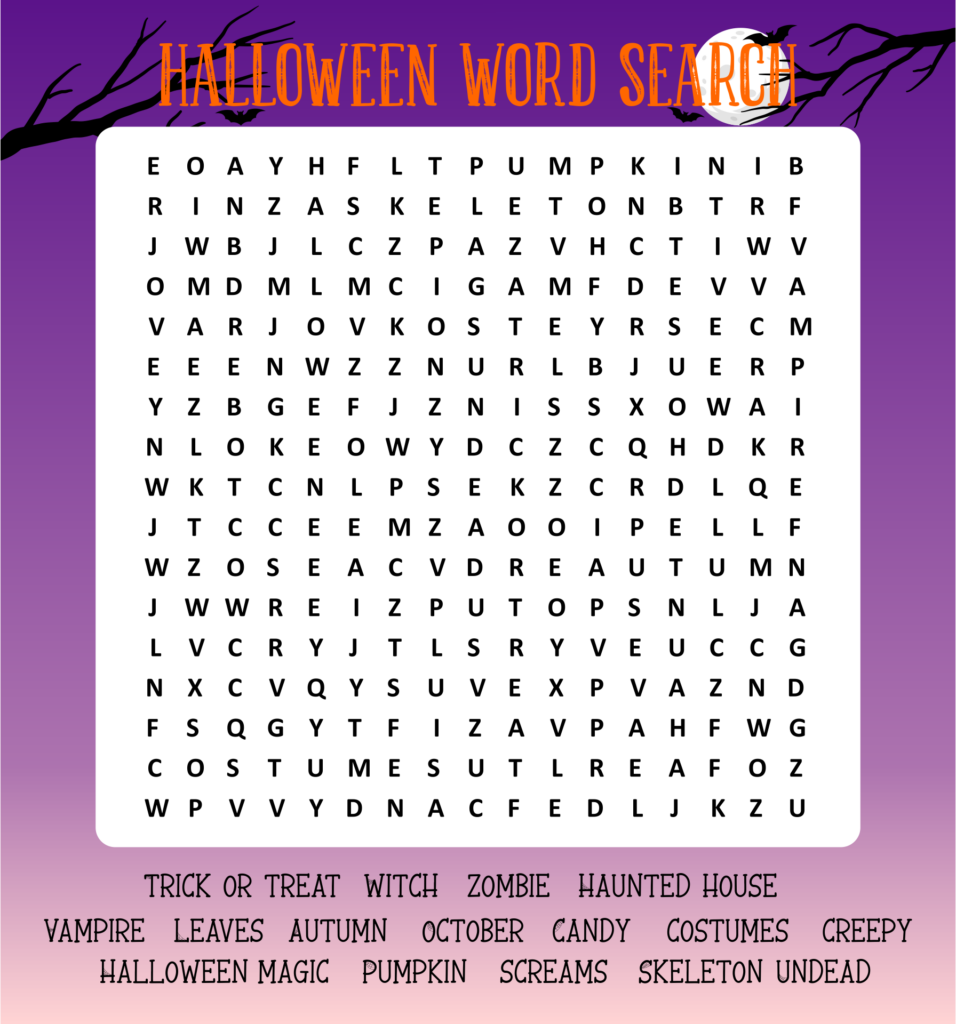 4 Best Kids Halloween Word Searches Printable Printablee