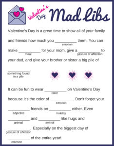 9 Best Love Letter Mad Libs Printable Printablee