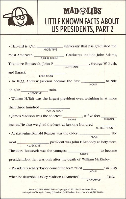 Ad Lib Mad Libs Additional Photo inside Page Funny Mad Libs Mad 