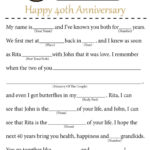 Anniversary Mad Libs Etsy