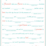 Bridal Shower Mad Libs Funny Shower Game Write Your Vows Etsy