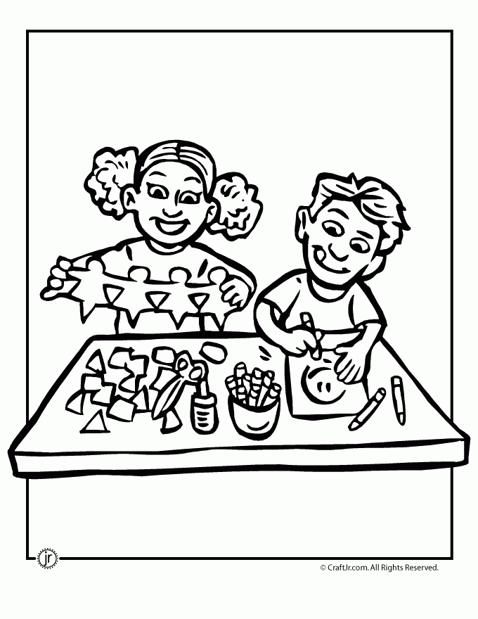 Camp Crafts Coloring Page Woo Jr Kids Activities