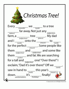 Christmas Ad Libs Fill In Word Game Printables Woo Jr Kids