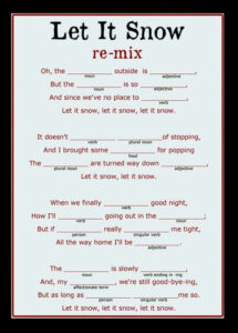 Christmas Mad Lib Songwriting The Students Pair Up And Each Student