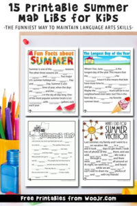 Crazy Story Summer Worksheets 99Worksheets