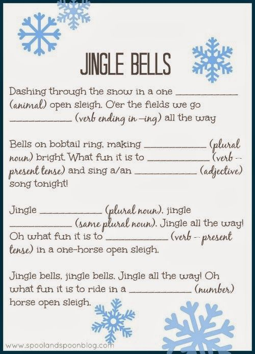 Five PRINTABLE Christmas Carol Mad Libs By Spool And Spoon For Sumo s