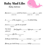 Free Instant Download Baby Shower Mad Libs Template