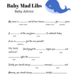 Free Instant Download Baby Shower Mad Libs Template