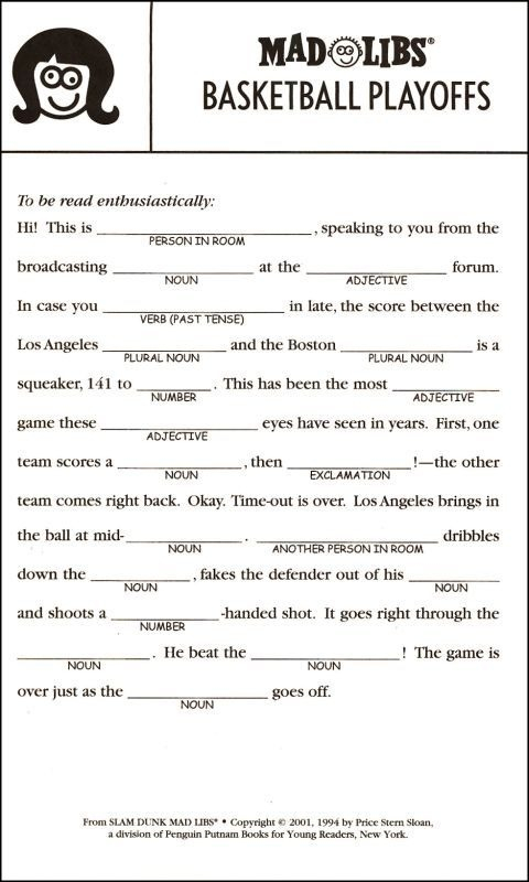 Printable Mad Libs For Middle School Students 2023 Printablemadlibs