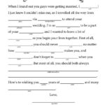 Free Printable Wedding Mad Libs POPSUGAR Smart Living