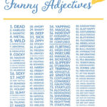 Funny Mad Libs Word Lists Adjectives Nouns And Verbs Students And