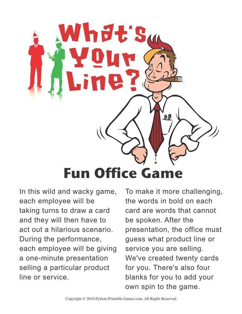 Games For The Office Fun Office Games Acting Games Printable 