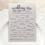 Grey Wedding Vow Mad Libs Grey Bridal Mad LibsVirtual Etsy