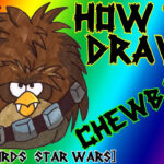 How To Draw Chewbacca Terence Bird From Angry Birds Star Wars