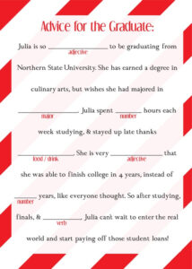 Items Similar To Graduation Mad Libs Ad Lib College High School