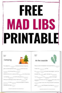 Mad libs printable cover Hess Un Academy