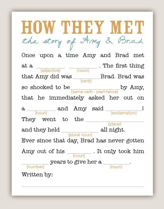 Mad Libs Wedding Mad Libs Wedding Games For Guests Wedding Games