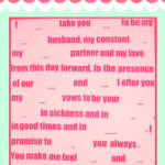Mad Libs Wedding Vows Events To CELEBRATE