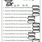 Math Worksheet Rounding Numbers Up To 4 Digits Woo Jr Kids Activities