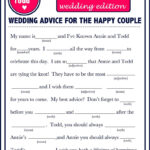 Modern Wedding Guest Book Wedding Mad Libs A Fun Guest Book Etsy