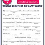 Modern Wedding Guest Book Wedding Mad Libs A Fun Guest Book Etsy