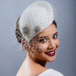 Natural White Wedding Hat From Felt White Bridal Percher Winter