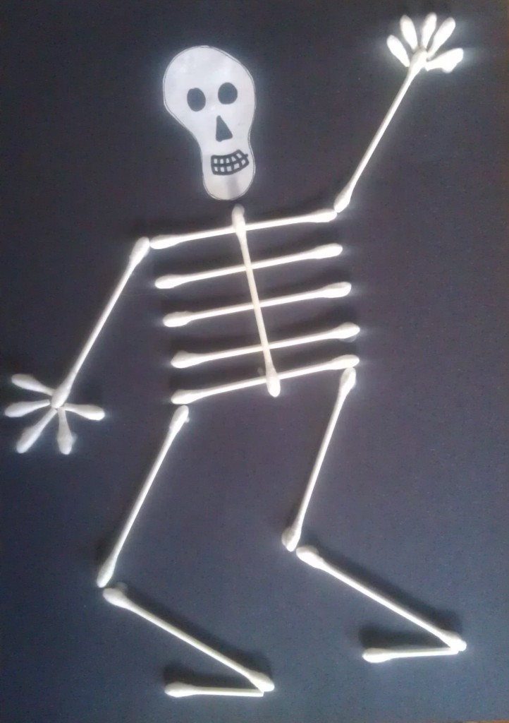 Q Tip Skeleton Halloween Craft For Kids Woo Jr Kids Activities