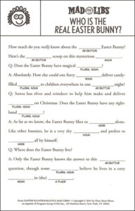 Rabbit Mad Libs Worksheets 99Worksheets