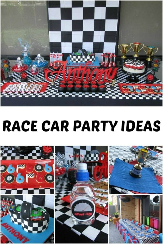 Race Car Themed 6th Birthday Party Spaceships And Laser Beams