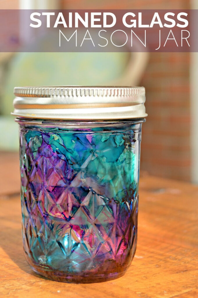 STAINED GLASS MASON JARS Easter Mad In Crafts