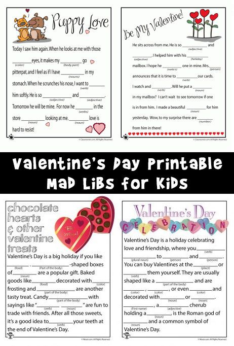 Valentine Mad Libs Woo Jr Kids Activities Valentines For Kids 