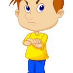 Vector Illustration Of Angry Boy Cartoon Download A Free Preview Or