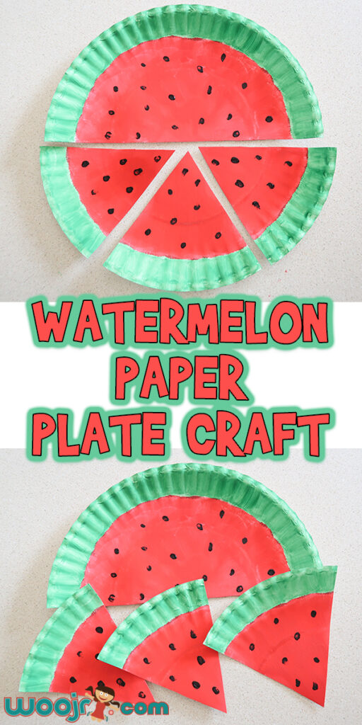 Watermelon Paper Plate Craft Woo Jr Kids Activities