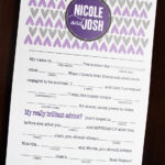 Wedding Mad Libs PDF FILE Print Yourself Hearts You Pick The Colors