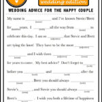 Weddings Mad Libs With Matching Directions Page Etsy