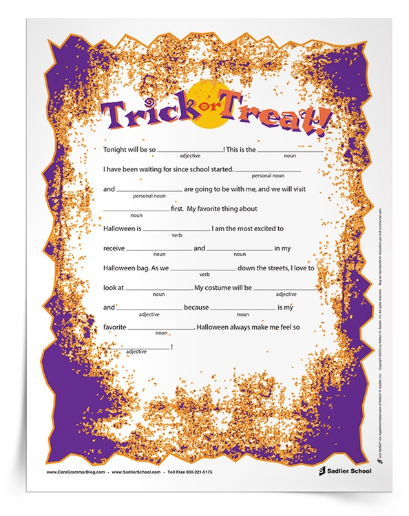 13 Spooky Halloween Mad Libs Kitty Baby Love