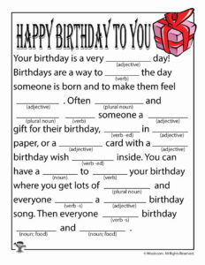 30 Birthday Mad Libs Printable In 2020 Happy Birthday Teacher