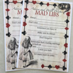 Alice In Wonderland Advice Mad Libs Bridal Shower Games 1 Style