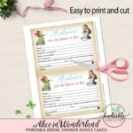 Alice In Wonderland Mad Libs Bridal Shower Game PRINTABLE Etsy